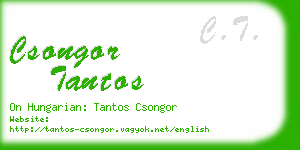 csongor tantos business card